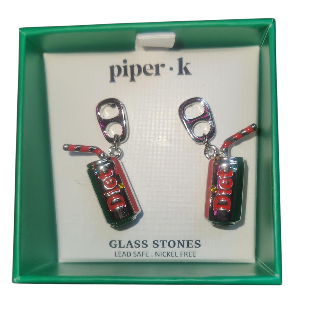 Piper K Diet Soda Can Tab Earrings - Picture 1 of 3